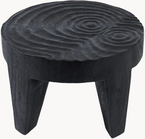 Mesa de centro redonda artesanal em madeira de suar Madero