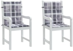 Almofadões lombares cadeiras jardim 2pcs oxford xadrez cinza