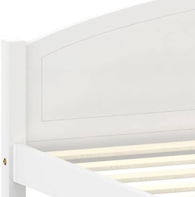 Estrutura de cama 160x200 cm pinho maciço branco