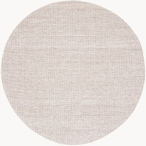 Tapete redondo em lã artesanal de pelo curto Phaedra