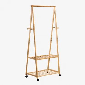 Cabideiro Com Sapateira Em Bambu Kerk Bambu - Sklum