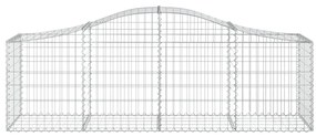 Cestos gabião arqueados 11pcs 200x50x60/80 cm ferro galvanizado