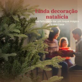 Árvore de Natal Artificial 210 cm com 1123 Ramos Densos e Suporte Metálico Dobrável para Interior Verde