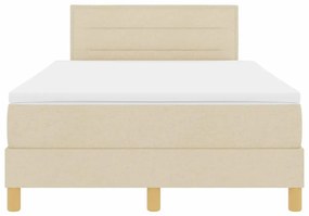 Cama Box Spring com Colchão Creme 120x200 cm Tecido