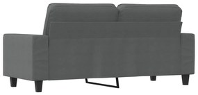 Sofá de 2 lugares em tecido 140 cm cinzento-escuro