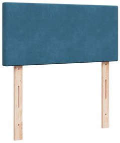 Cama boxspring com colchão 90x190 cm veludo azul