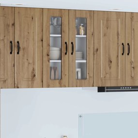 vidaXL Armário de Cozinha Kalmar Carvalho Artesanal 60 x 31 x 80 cm