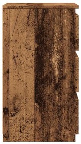 Mesa de cabeceira madeira velha 40x35x62,5cm madeira trabalhada
