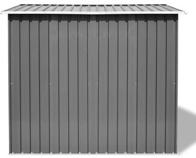 Abrigo de jardim metal cinzento 257x205x178 cm