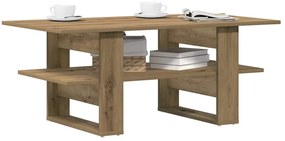 Mesa centro 102x55x42cm derivados de madeira carvalho artisiano