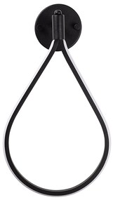 Lâmpada de Parede Damla - Preta - 23cm largura x 39cm altura x 13cm pr