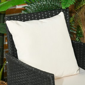 Conjunto de Jardim de Vime Sintético Conjunto de 4 Peças Móveis de Jar