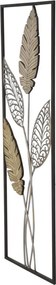 DECORAÇÃO DE PAREDE FOGLIE -A- 30,5X1,90X91 CM DOURADO E PRATEADO