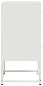 Mesa de cabeceira 36x39x78 cm aço branco