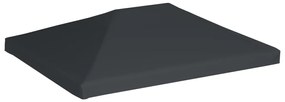 Cobertura de gazebo 310 g/m² 4x3 m cinzento