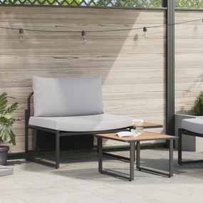 vidaXL Conjunto de Sofá de Jardim de 2 Peças com Almofadas Cinzas Claras