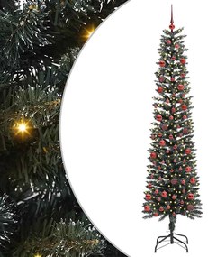 vidaXL Árvore de Natal Artificial Verde 210 cm PVC, Plástico e Aço
