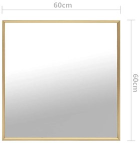 Espelho 60x60 cm dourado
