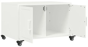 Mesa de centro 68x50x43,5 cm aço branco
