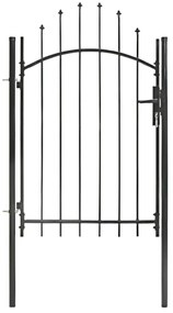 Portão de jardim 1x2 m aço preto