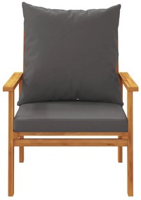 5 pcs conjunto lounge de jardim c/ almofadões acácia maciça