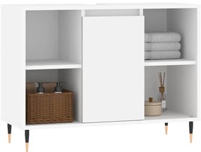 Armário de casa de banho 80x33x60 cm derivados madeira branco