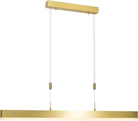 Candeeiro Pendente Ajustável Dourado c/ LED Incluído - Lamba