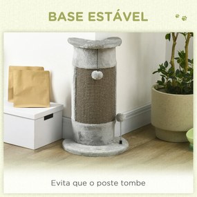 PawHut Poste de Arranhar para Gatos 58 cm Arranhador para Gatos com Po