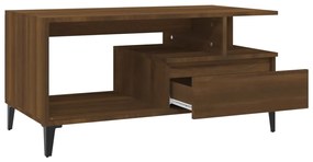 Mesa centro 90x49x45 cm derivados de madeira carvalho castanho