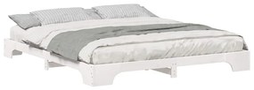 Estrutura de cama de chão com armazenamento Branco 180 x 220 cm