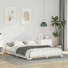 vidaXL Estrutura de cama de chão Branco 135 x 190 cm