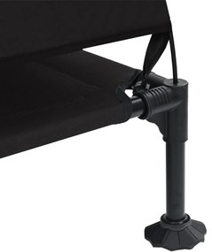 Cama Elevada para Cachorro com Toldo Removível Preto XL Aço