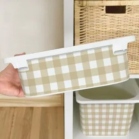 Autocolante para caixa IKEA TROFAST - Padrão xadrez amarelo
