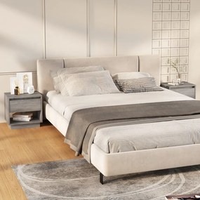 vidaXL Mesas de cabeceira 2 pcs derivados de madeira sonoma cinza