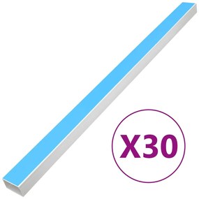 Calhas para cabos autoadesivas 60x40 mm 30 m PVC