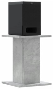 Suportes de colunas 2 pcs derivados de madeira cinzento cimento
