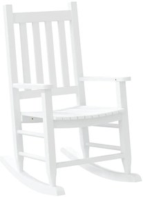Cadeiras de baloiço infantis 2 pcs álamo maciço branco