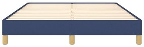 Estrutura de cama sem colchão 140x190 cm tecido azul