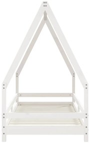 Estrutura de cama infantil 90x200 cm pinho maciço branco
