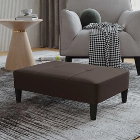 vidaXL Apoio de pés 78x56x32 cm couro artificial castanho