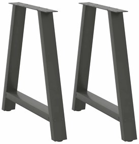 Pés para mesa de jantar em formato A, 2 peças, antracite, 80x (72-73)