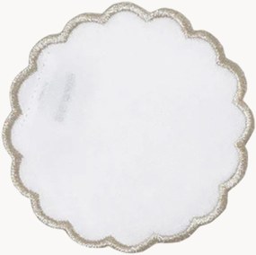 Base para copos redonda com bordado Greta