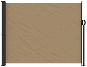 Toldo lateral retrátil 160x600 cm cinzento-acastanhado