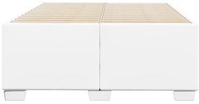 Estrutura de cama sem colchão 120x190cm couro do falso branco