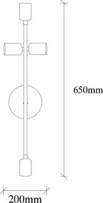 Candeeiro de Parede Bedside – Preto – 20 x 15 cm