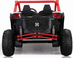 Carro elétrico para Crianças 24V 4x4 2 Lugares Buggy SR SUPER 66 Rodas de espuma EVA, Assento Couro Vermelho
