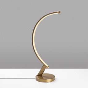 Candeeiro de Mesa Bevel – Dourado – 13x47x20 cm