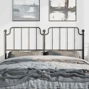 Cabeceira de cama 135 cm metal preto