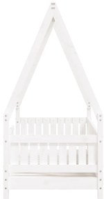Estrutura de cama infantil 70x140 cm pinho maciço branco