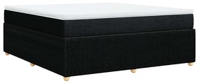 Cama com molas/colchão 180x200 cm tecido preto